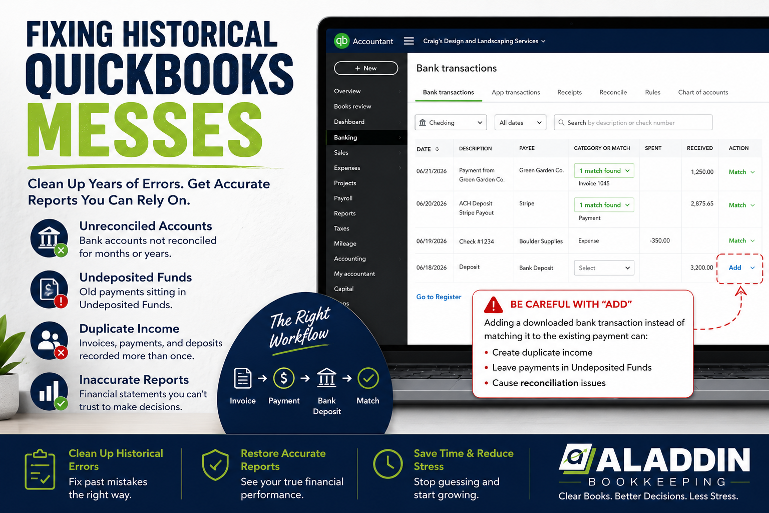 fixing historical QuickBooks messes